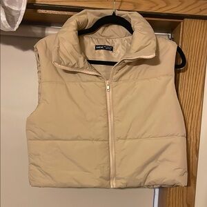 Shein Women's Tan Puffer Vest
